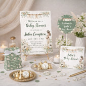 Rustic Floral Baby Shower Invitation  シーズンカード