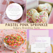 Pastel Pink Sprinkle Bakery Loyalty Rewards 名刺