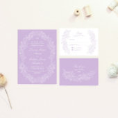 Regency Violet Victorian Antique Classic Wedding 招待状
