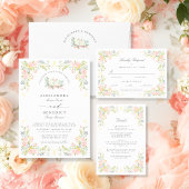 Pastel Rococo Garden Floral Wedding  ラベル