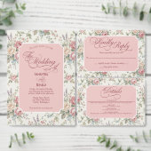 Elegant Pastel Roses Shabby Chic サテンリボン (この独立クリエイターのコレクションをカスタマイズ。)