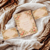 Peach Blossom Romance Bridal Shower サンキューカード