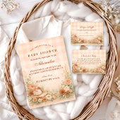 Peach Gingham Western Floral Diapper Raffle エンクロージャーカード