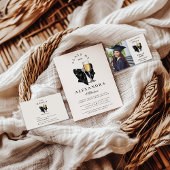 Photo Pearl Champagne Glass Graduation 案内状