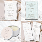 Ivory Pearl Christian Wedding RSVP Card 