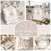 Pearl Under The Sea You Soon Girl Baby Shower ワインラベル