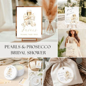 Pearls and Prosecco Bridal Shower Thank you ボトルネックタグ