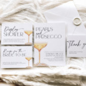 真珠とプロセッコカードとギフト台座のサイン 台座サイン