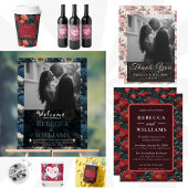 Beautiful Wildflower Peonies Flower Wedding 招待状