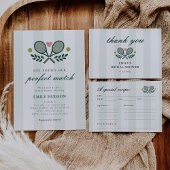 ラストスイングザテニスリングや輪ブライダルシャワー 招待状