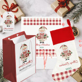 Cute Personalized Santa Christmas Holiday フェイバータグ