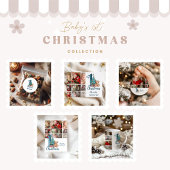 9フォトブルーテディベビー1stクリスマス シーズンカード