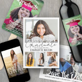 2写真卒業モダンミニマリスト日付の保存 案内ポストカード