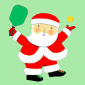 ピックボールのクリスマスラベル 長方形シール