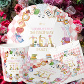 Pink Alice in Wonderland 3rd Birthday スタンダードカクテルナプキン