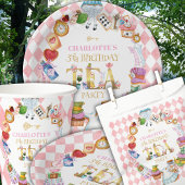 Pink Alice in Wonderland 5th Birthday   ラウンドシール