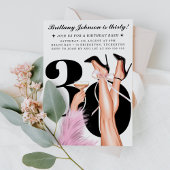 ピンクボウ&カクテルコケモダンット30歳の誕生日 スタンダードカクテルナプキン