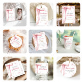 ピンクボウ1stバースデーガール ラウンドシール