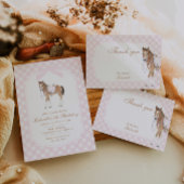 Delicate Pink Plaid Gingham ペーパープレート