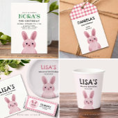 ピンク最高ののバンニーと友達の誕生日パーティー 招待状