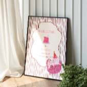 Pink One Silly Cat 1st Birthday Welcome バンティングフラッグ