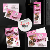 ピンクアイキャッチドーナツベーカリーショップスウィートトリートメント チラシ