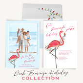 メリークリスマスパーソナライズされたピンクフラミンゴ クッション