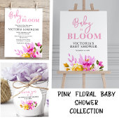 Pink Floral Baby in Bloom Baby Shower フェイバーボックス