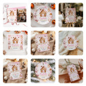 Cute Gingerbread House Decorating Birthday Photo 招待状