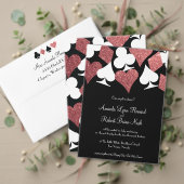 デスティニラスベガス結婚の応答バラ金ゴールドグリッター 出欠カード (この独立クリエイターのコレクションをカスタマイズ。テスト)