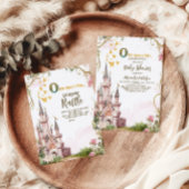 ピンク金ゴールドリトルプリンセス王室のおむつラッフル エンクロージャーカード