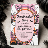 ピンクの写真 ハロウィン お誕生日会 ガール サンキューカード