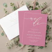 Pink Pastel Calligraphy Signature We Do Wedding 招待状 (この独立クリエイターのコレクションをカスタマイズ。テスト)