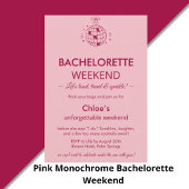 Modern Minimalist Bachelorette Weekend | Pink  招待状