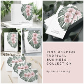 Elegant Pink Orchids Tropical Watercolor Floral プランナー手帳