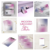 Pink Purple White Minimalist Aesthetic Gradient 名刺