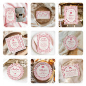 Little Sweetheart Valentine Bow 1st Birthday 招待状