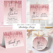 50素晴らしいグリッターバラ金ゴールドピンクバースデーパーティー スタンダードカクテルナプキン