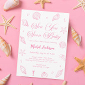 Pink Coastal Baby Shower Thank You フェイバーボックス