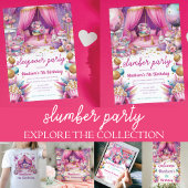 スランバーパーティーガール誕生日バラ金ゴールド 箔招待状