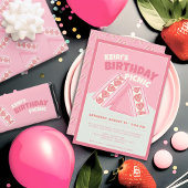 ピンクストロベリーサンドイッチ誕生日ピクニックパーティー 横断幕