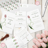 ピンクチューリップフローラ ネクタイ