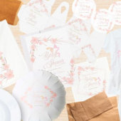 ピンクの水色のフローラエレガントベビーシャワー フェイバーボックス