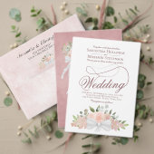 テーブル素朴ピンクフローラの結婚座席表10 ポスター (この独立クリエイターのコレクションをカスタマイズ。テスト)