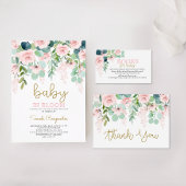 ベビーイン開花ベビースワーガール招待状 招待状