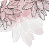 ウェルカムウェディングパーティーピンクフラワーズシルバーエレガント バンティングフラッグ