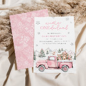 ウィンター・ワンダーランド ファーストバースデー招待状 招待状