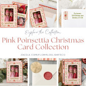 ピンクポインセチア差出人住所ラベル ラベル