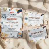 Ahoy It's A Boy Pirate Baby Shower スタンダードカクテルナプキン