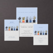 家モダン植結婚物サンキューカード サンキューカード (この独立クリエイターのコレクションをカスタマイズ。)